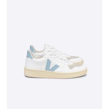 White/Blue Men's Veja V-10 CWL Shoes | AU 283HAP